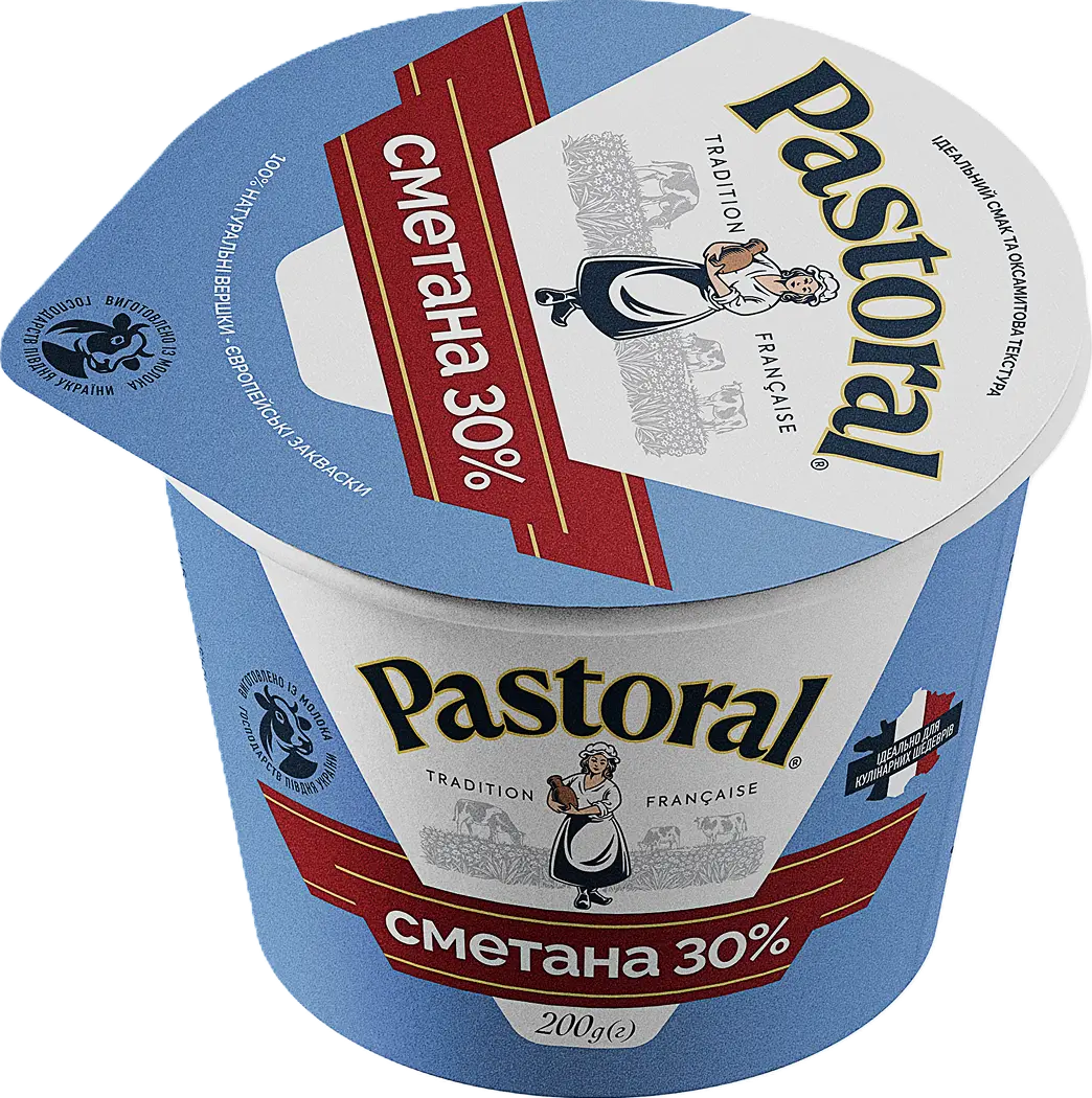 Сметана 30% жиру ТМ «Pastoral» 200 g (г)